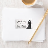 Halloween liefhebbers silhouet dank u bruiloft lab etiket (Insitu)