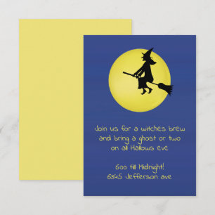Halloween Lieve Grappige Vliegende Heks in het Maa Kaart