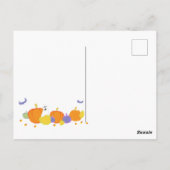 Halloween Lieve Kat in Heksenhoed Briefkaart (Achterkant)