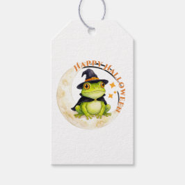 Halloween Lieve Kikker Pad Heks Cadeaulabel