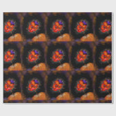 Halloween lieveheersbeestje cadeaupapier (Vlak)