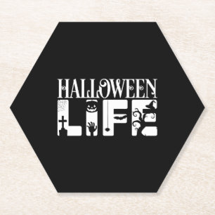 Halloween Life Kartonnen Onderzetters
