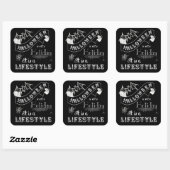 Halloween Lifestyle Chalk Art Vierkante Sticker (Vel)