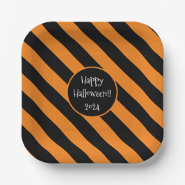 Halloween Lines Papieren Borden Bordje