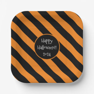 Halloween Lines Papieren Borden Bordje