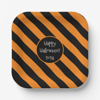 Halloween Lines Papieren Borden Bordje