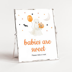 Halloween Little Boo Baby shower Baby's zijn zoet Poster