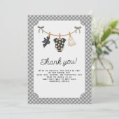 Halloween Little Boo Baby shower Dank je kaart (Staand voorkant)