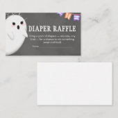 Halloween Little Boo Baby shower Luier Raffle Informatiekaartje (Voorkant / Achterkant)