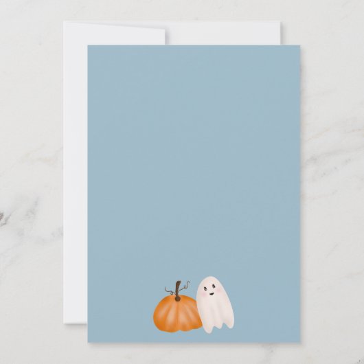 Halloween Little Boo Ghosts Boy baby shower Kaart (Achterkant)