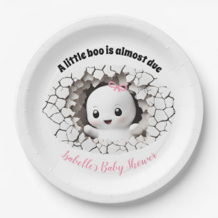 Halloween Little Boo Roze Baby shower Papier Borde Papieren Bordje
