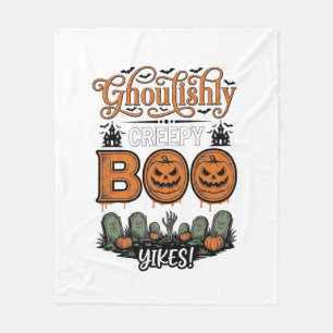 Halloween Little Boo Yah Schattig Griezelig Vector Fleece Deken