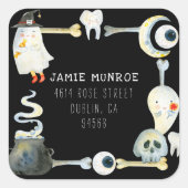 Halloween Little Ghost | Étiquette d'adresse de re (Devant)