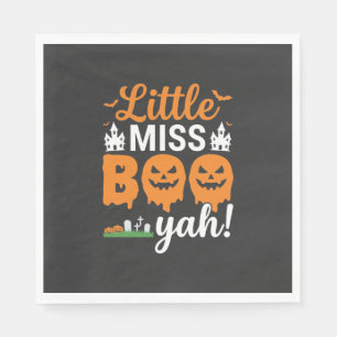 Halloween Little Miss Boo Yah Pompoen Ontwerp_1 Servet
