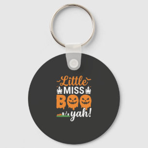 Halloween Little Miss Boo Yah Pompoen Ontwerp_1 Sleutelhanger