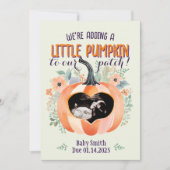 Halloween Little Pumpkin Patch zwangerschap onthul Aankondiging (Voorkant)
