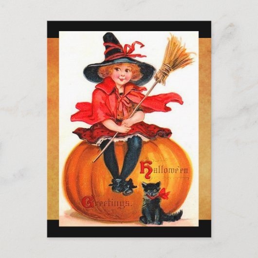  Halloween Little Witch Briefkaart (Voorkant)