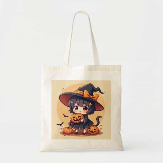 Halloween Little Witch Canvas tas (Voorkant)
