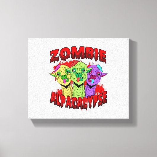 Halloween Llama Alpaca Funny Lama Glama Cool Gift Canvas Afdruk (Voorkant)
