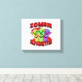 Halloween Llama Alpaca Funny Lama Glama Cool Gift Canvas Afdruk (Insitu (Houten vloer))
