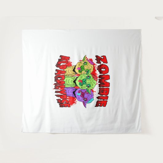 Halloween Llama Alpaca Funny Lama Glama Cool Gift Wandkleed (Voorkant (horizontaal))