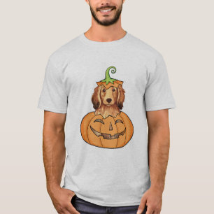 Halloween Longhaire Dachshund T-shirt