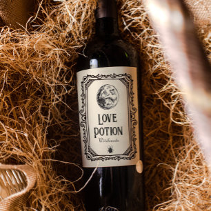 Halloween Love Potion Drinken Funny Spooky Wijn Etiket