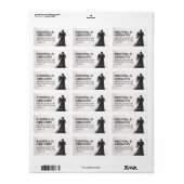 Halloween Lovers Silhouet Matching Bruiloft Label (Full Sheet)