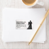 Halloween Lovers Silhouet Matching Bruiloft Label (Insitu)