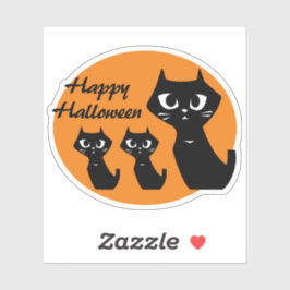 Halloween Lucky Black Cats Sticker