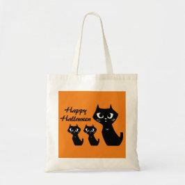 Halloween Lucky Black Cats Treat Tote Bag
