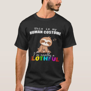 Halloween Lui Design, Dit is mijn Menselijke Kostu T-shirt