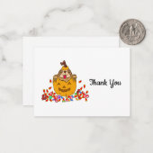 Halloween Luiaard Dank u kaarten Notitiekaartje (Voorkant / Achterkant in situ)