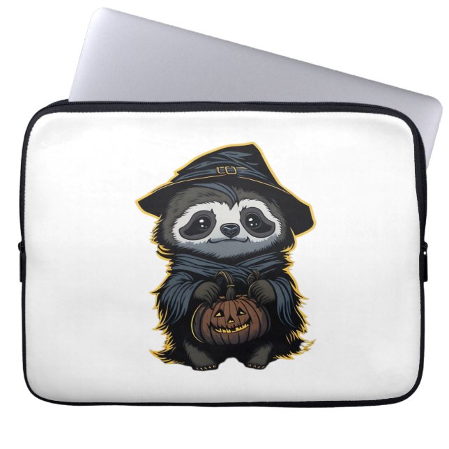 Halloween luiaard Oversized T-shirt Laptop Sleeve (Voorkant)