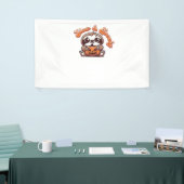 Halloween Luiaard Slow en Spooky Schattigee Luiaar Spandoek (Beurs)