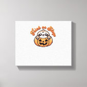 Halloween luiaard truc of slaap Schattigee luiaard Canvas Afdruk (Voorkant)