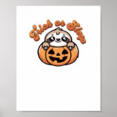 Halloween luiaard truc of slaap Schattigee luiaard Poster (Voorkant)