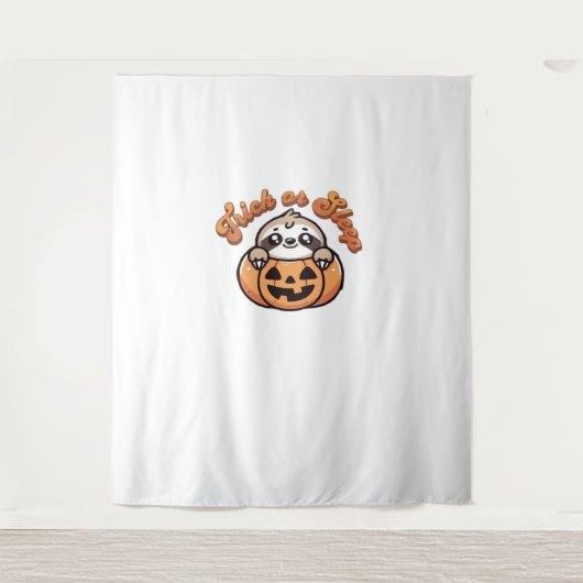Halloween luiaard truc of slaap Schattigee luiaard Wandkleed (Voorkant)