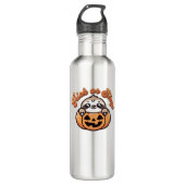 Halloween luiaard truc of slaap Schattigee luiaard Waterfles (Voorkant)