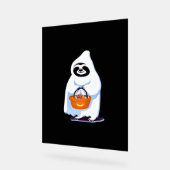 Halloween luiaard verkleed als spookachtige truc o acryl bord (Hoek)