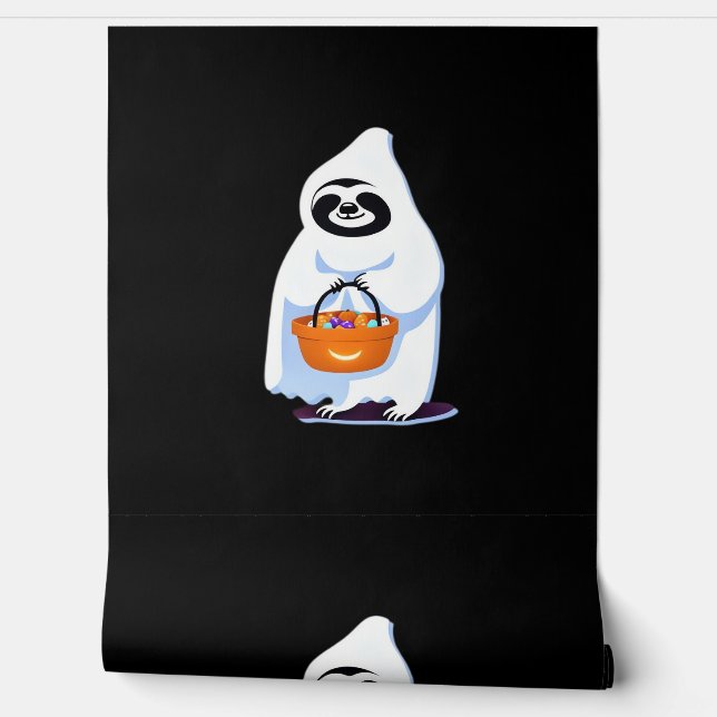 Halloween luiaard verkleed als spookachtige truc o behang (Afrollen)