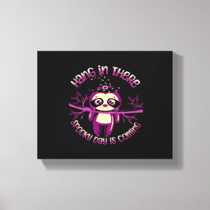 Halloween Luiaard (versie 1) Klassiek T-shirt Canvas Afdruk