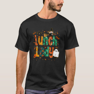 Halloween Lunch Lady Cafeteria Spooky Lunch Lady H T-shirt