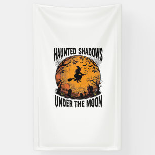 Halloween Maan Heks Vintage Spokerige Nacht Shirt_ Spandoek
