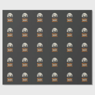 Halloween maanverlichte griezelige nacht cadeaupapier
