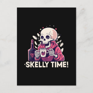 halloween maar het is skelly tijd briefkaart