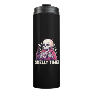 halloween maar het is skelly tijd thermosbeker