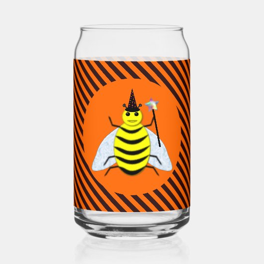 Halloween Magic Bee Witch Orange et Black Stripes (Recto)