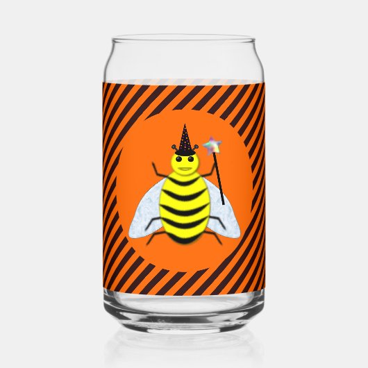 Halloween Magic Bee Witch Orange et Black Stripes (Verso)