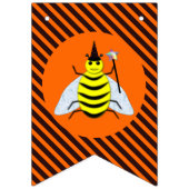 Halloween Magic Bee Witch Oranje en Black Stripes Vlaggetjes (Tweede vlag)